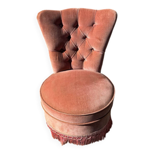 fauteuil capitonnée - rose