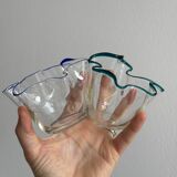 Vases miniatures verres soufflés, déco en verre transparent