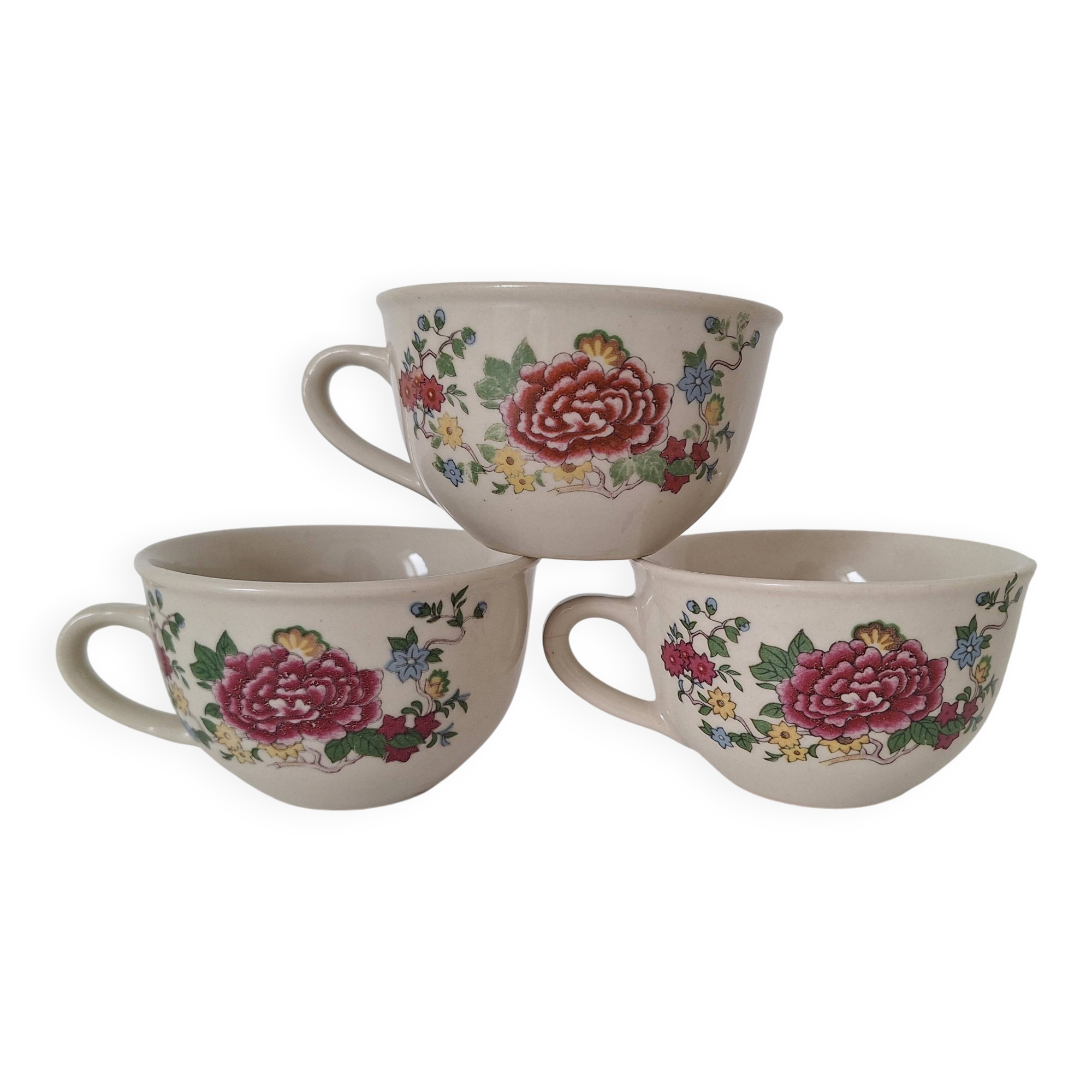 Tasses à fleurs Chi Kiang Stoneware