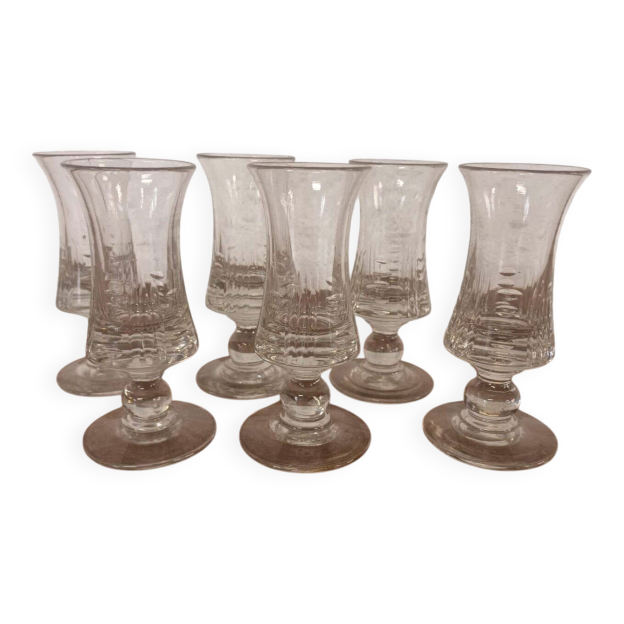 Set of 6 digestif glasses, 1930s
