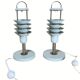Pair danish scandinavian space age architectural table lamps