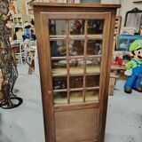 Tall Solid Wood Display Cabinet with Crossbars – Chic Country Style