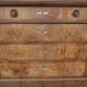 Antique chest of drawers with 4 drawers of Epoque Louis Philippe in solid walnut wood and walnut veneer - Totalme