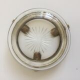 Ashtray glass and gilded brass