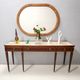 Oval Vintage Wall Mirror with Ash Root Frame, Italy