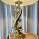 Lampe dauphin en bronze doré style Louis XV