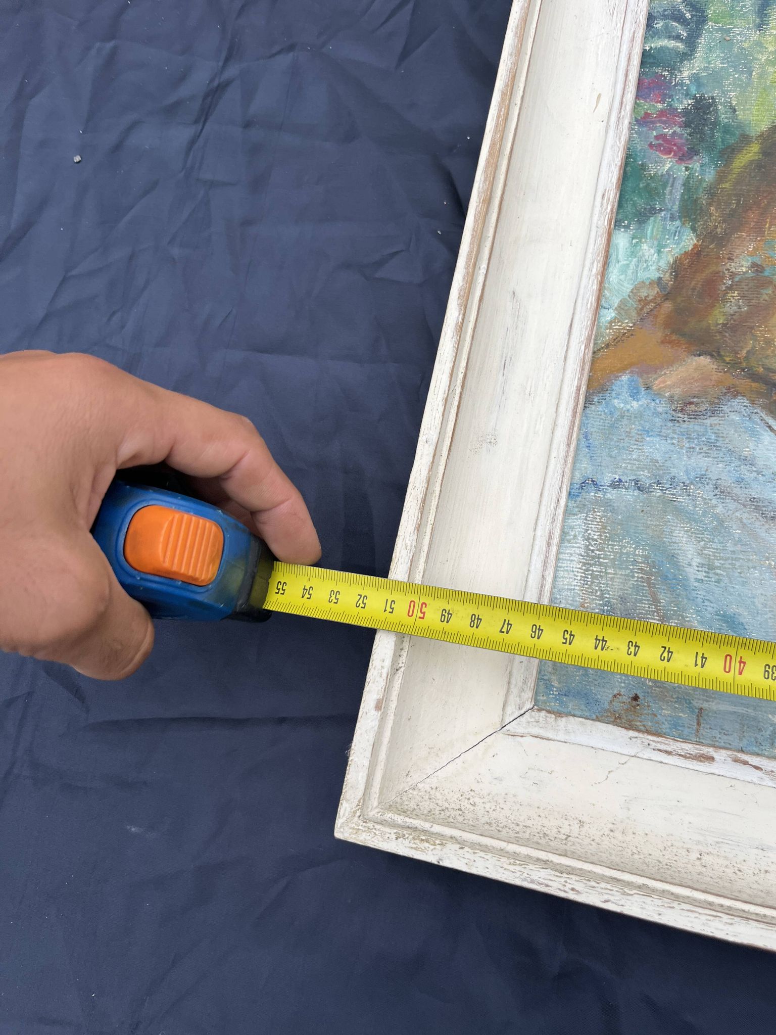 Tableau ancien, mère et enfant, style impressionniste début XXe
