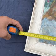 Tableau ancien, mère et enfant, style impressionniste début XXe