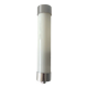 Opaline tube and chrome-plated brass wall lamp