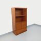 Vintage oak storage bookshelf from the 1960s.