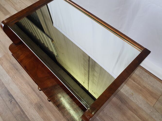 Table de chevet simple Art Deco avec miroir