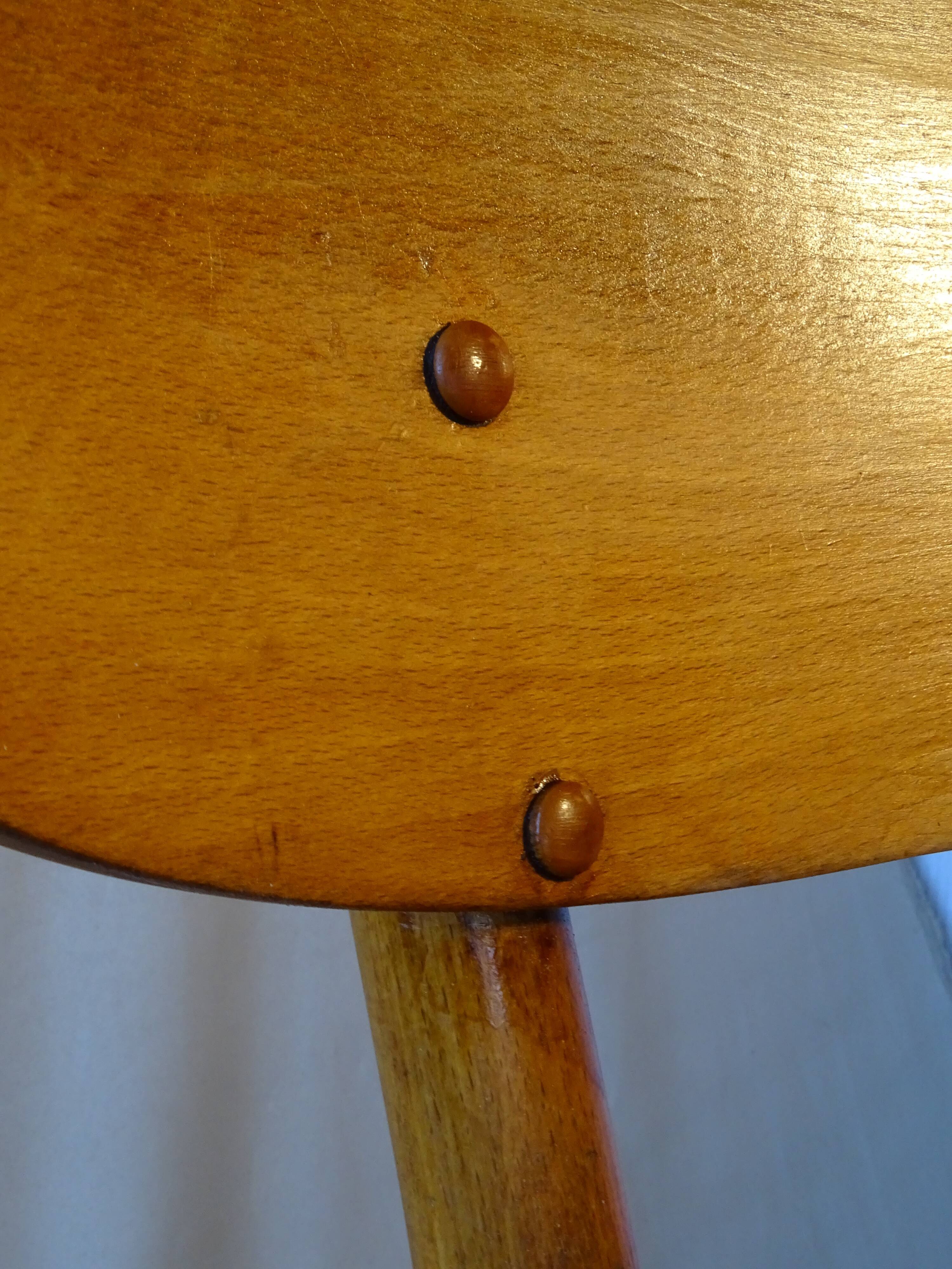 Baumann skai, foot compass zone 1955 Scandinavian vintage Chair