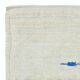 Minimalist Vintage Handmade Turkish Tulu Accent Rug Made of Undyed Beige Wool