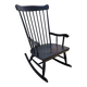 Rocking chair vintage noir 1950