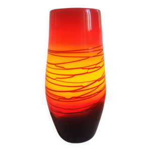lampe à poser rouge/orange - style