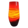 Lampe à poser rouge/orange en verre de Murano style 70s (1980)