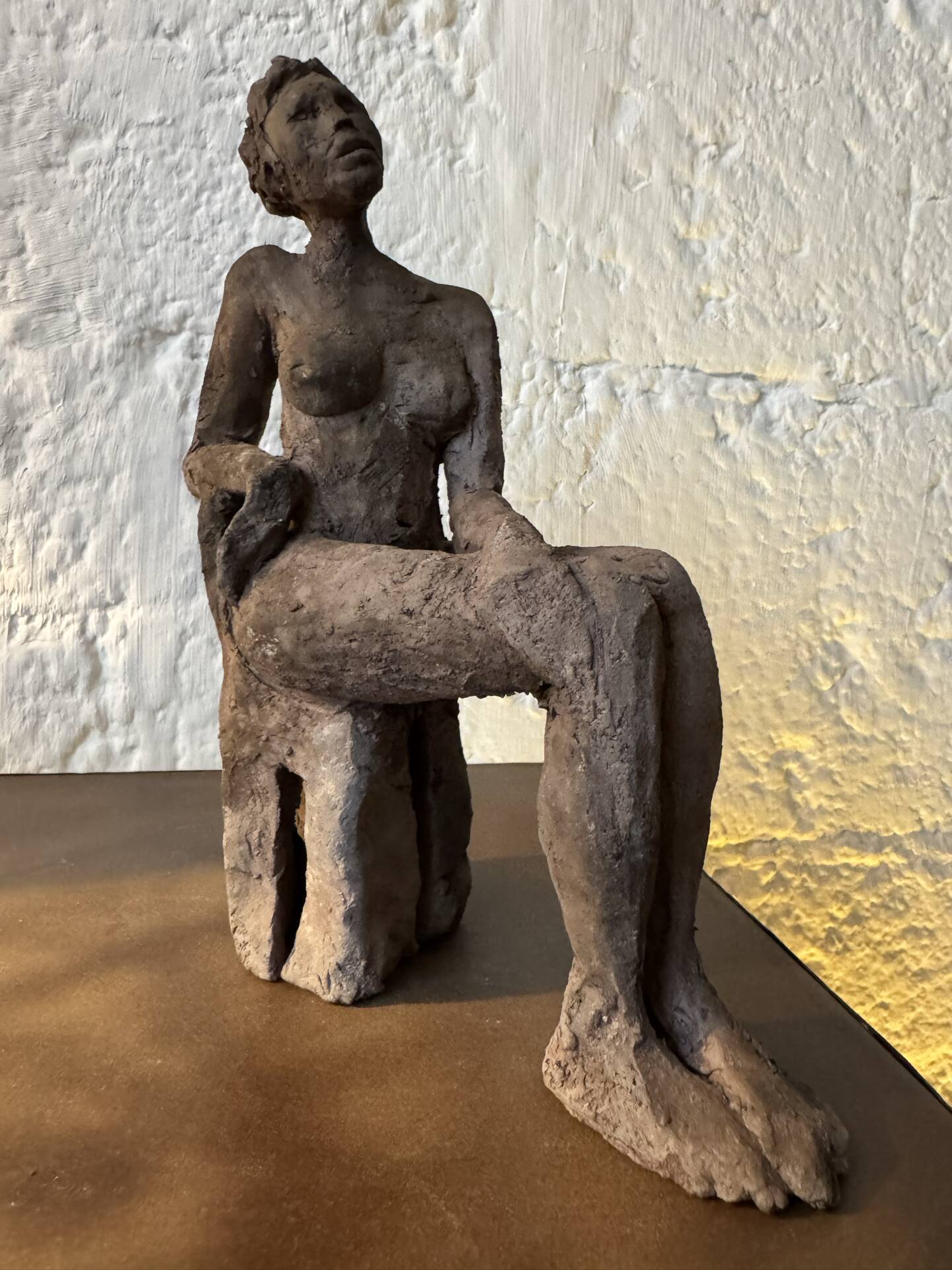 Sculpture étude d’un nu céramique raku