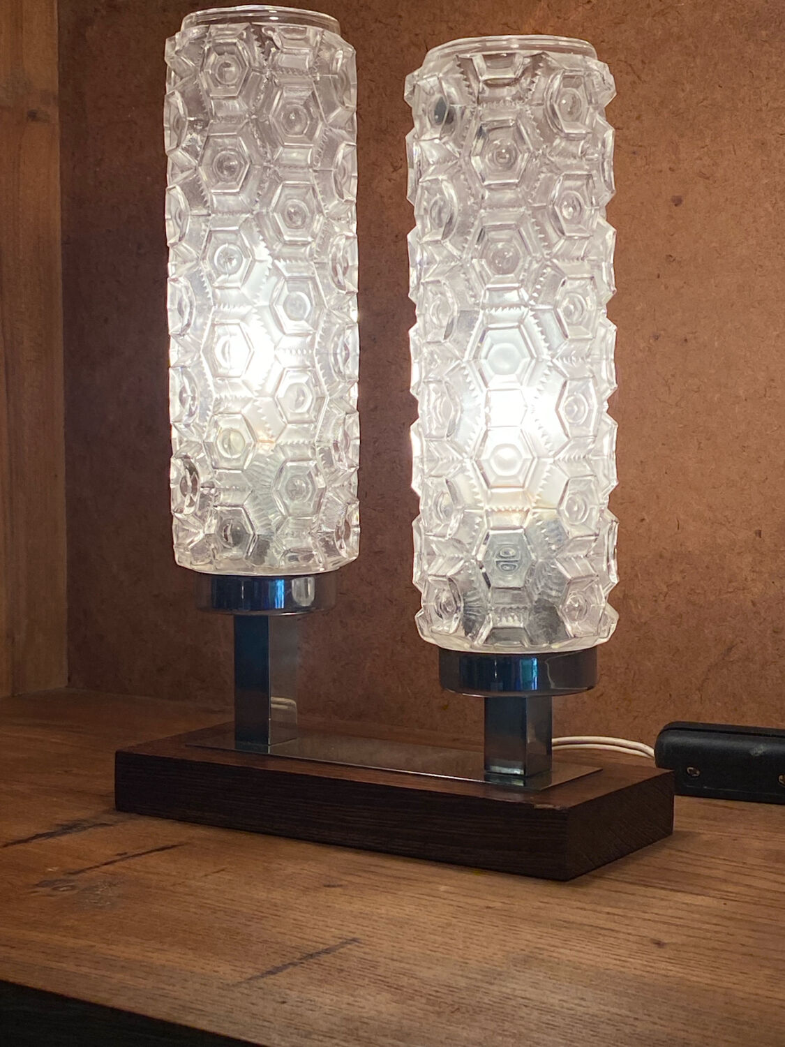 Lampe double vintage mid century