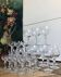 Service of antique glasses with guilloché friezes.