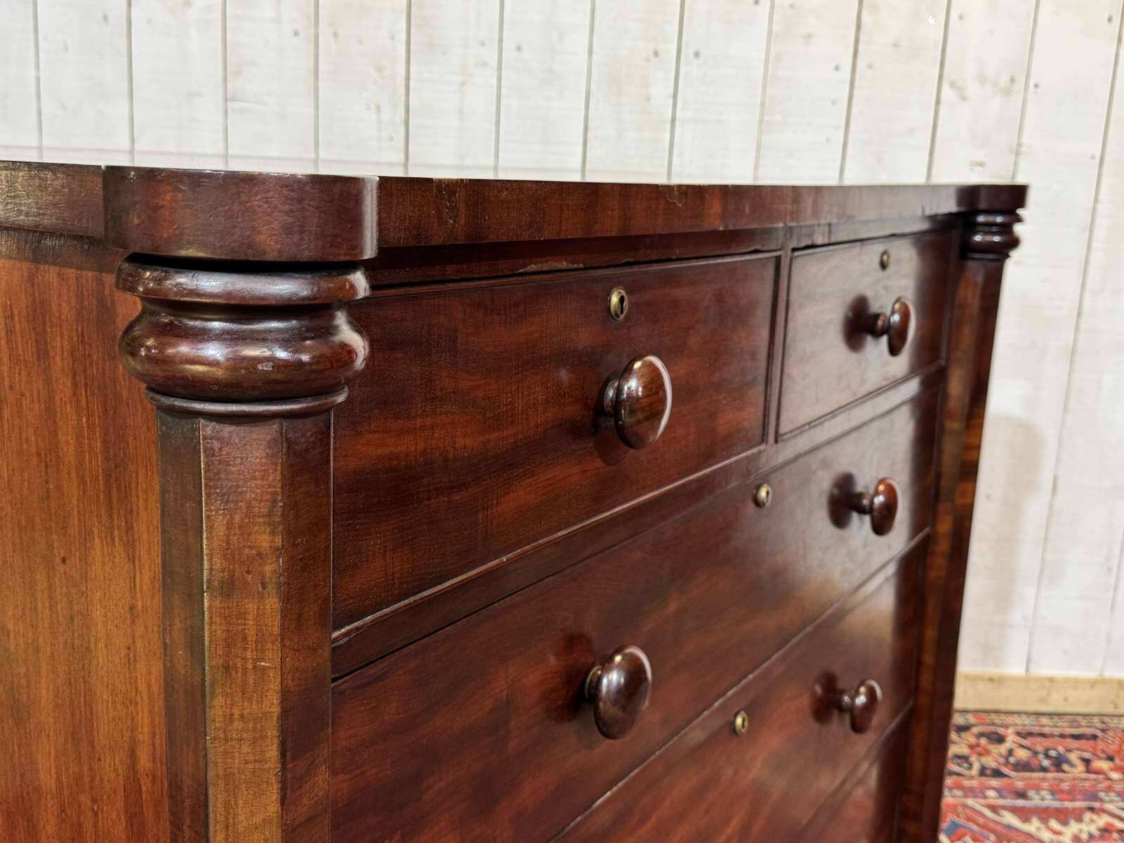 Commode Victorienne 19ème en acajou