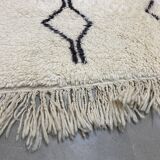 White black berbere wool carpet 153x250cm