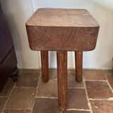 Brutalist stool in the style of Charlotte Perriand