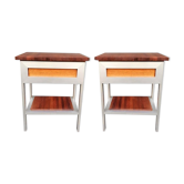 Pair of bedside tables made in italy, 1970