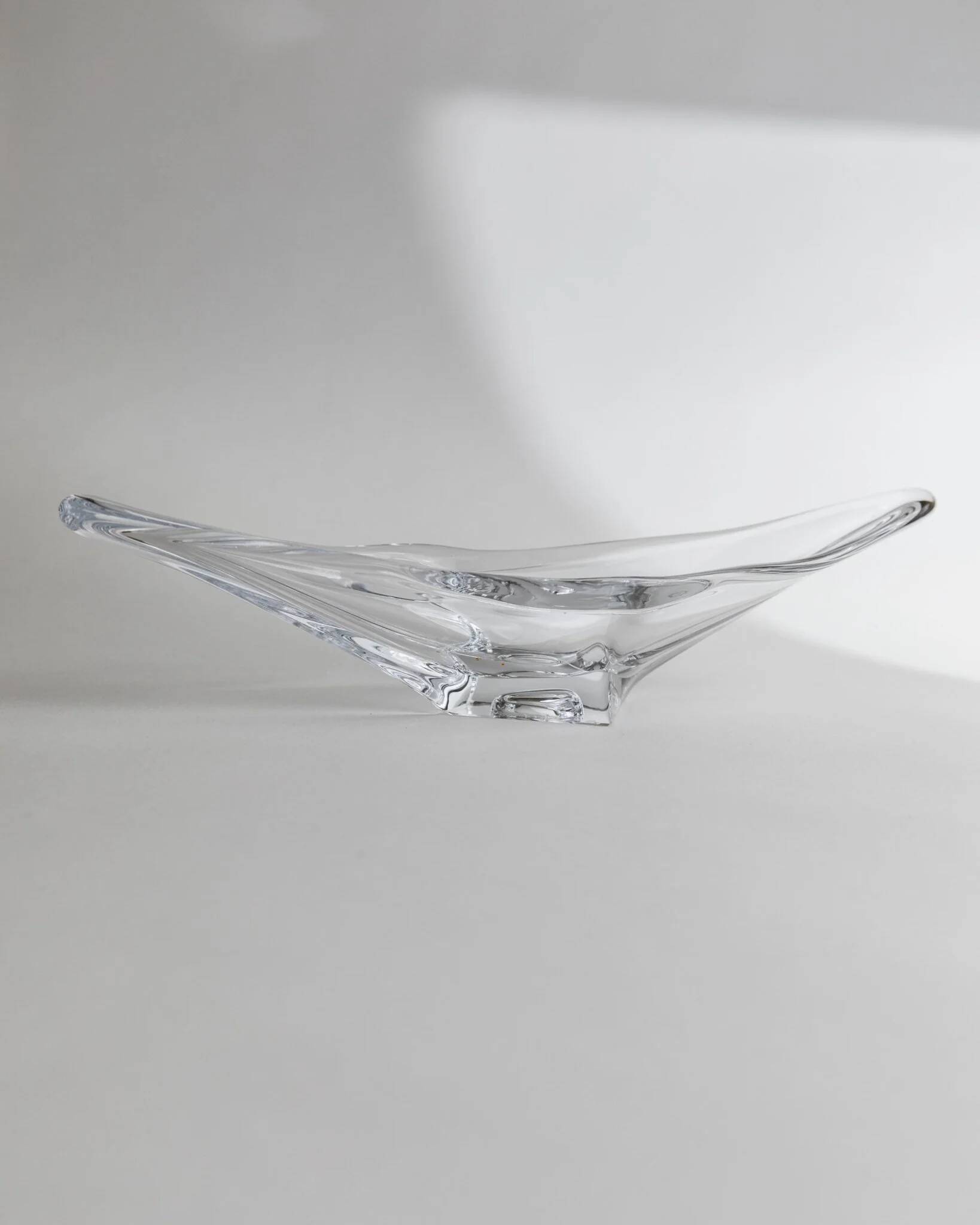 Clear Murano Glass Bowl by Richard Ginori, Heavy Art Glass, 1970s Italian Mid-Century Design