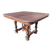 Square wooden table in Henri II style