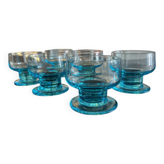 6 old glasses from Cristalleries Lorraines