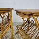 Pair of vintage rattan bedside table in 70s