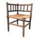 Pearl Turned Wood Corner Chair
