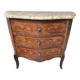 CURVED MARQUETRY CHEST WITH MARBLE TOP 3 ROSEWOOD DRAWERS