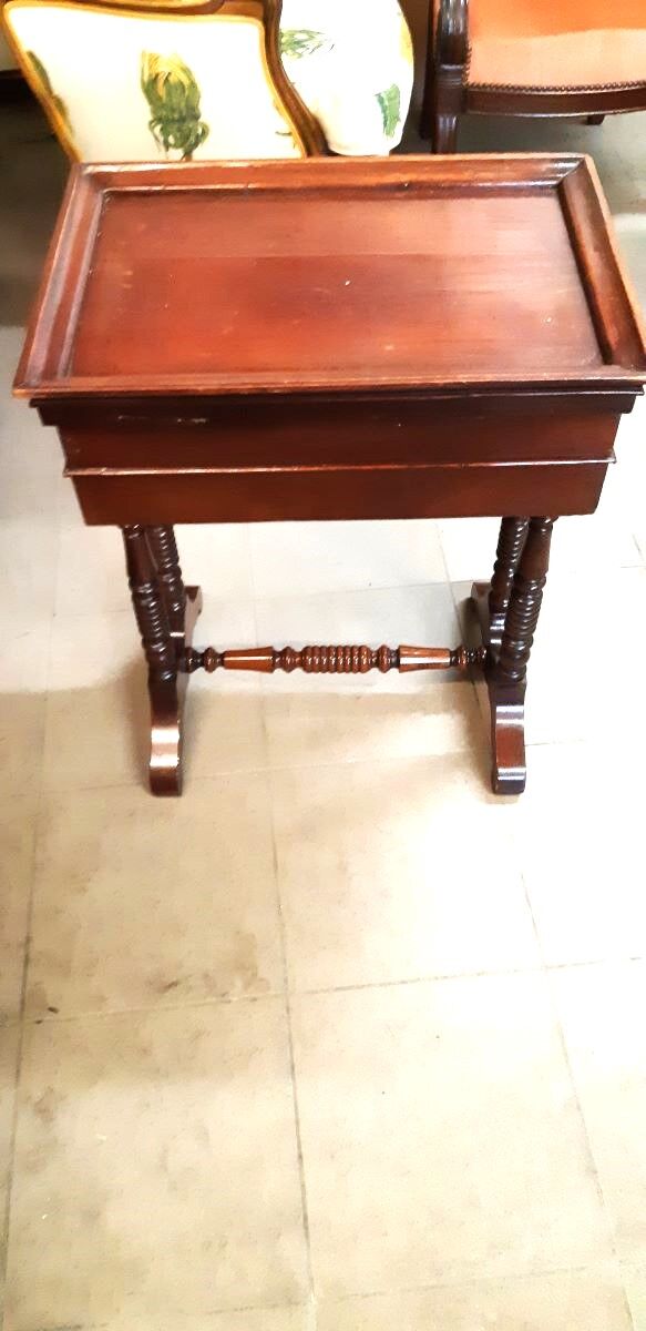 Side table / work table XIXth original patina