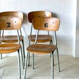 Chaises d'école, lot de 6