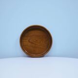 vintage round teak bowl