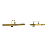 Pair of vintage adjustable brass wall lights, France 1970