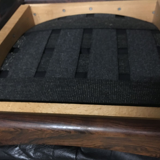 Set of 4 Rio palisander & black leather chairs, Modus model, by Kristian Vedel for Soren Willadsen