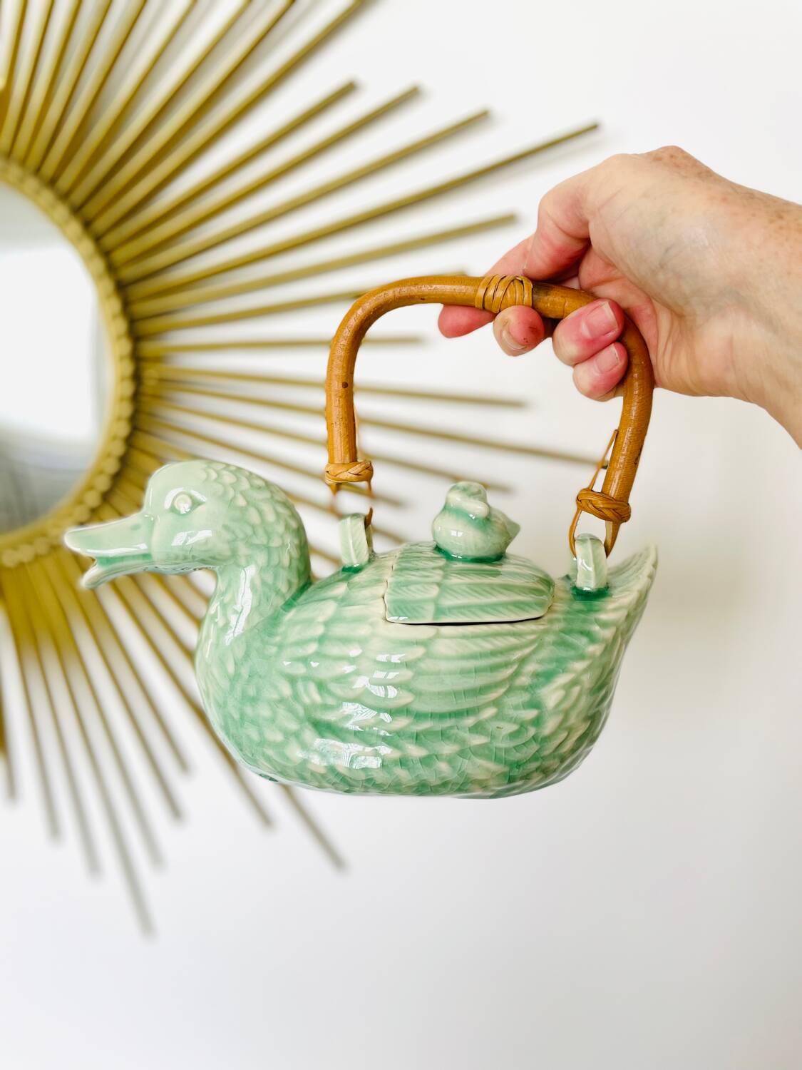 Vintage duck teapot