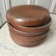 Set of 6 dessert plates in glazed stoneware 60s-70s