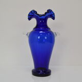 Art Czech Glass Vase, by Glasswork Novy Bor, 1950's.