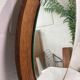 Miroir rond en bois vintage