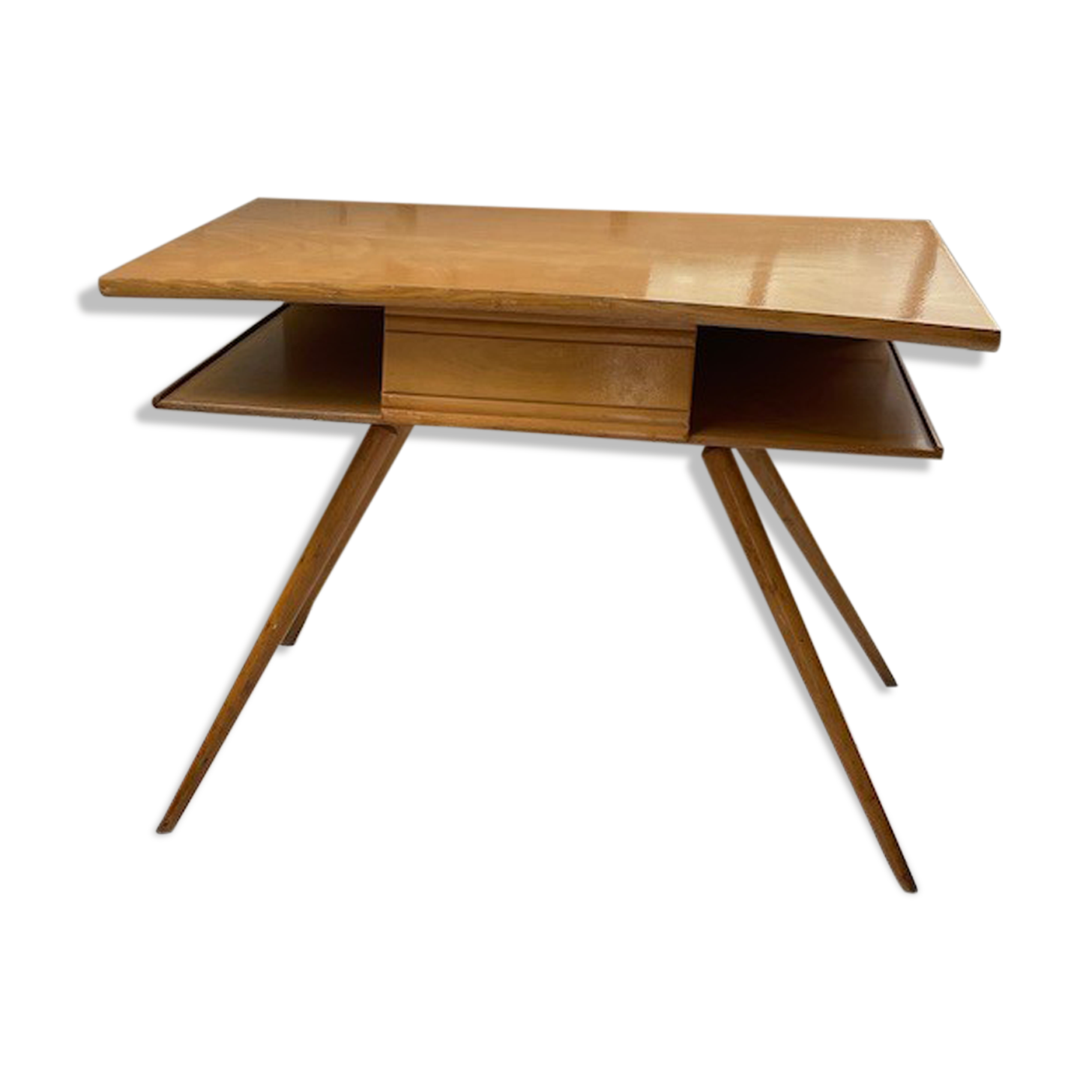 Vintage oak compass desk