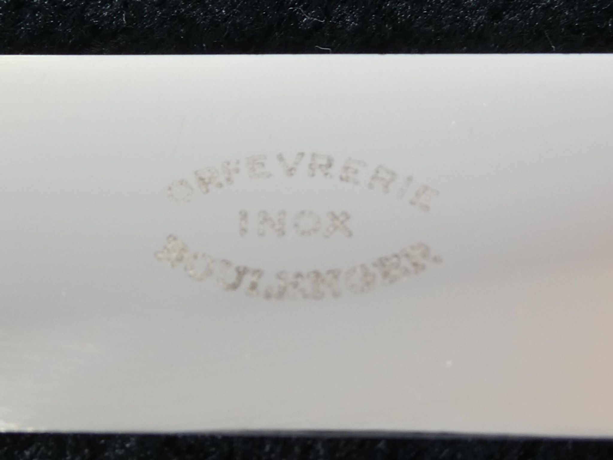 12 dessert knives Boulenger in silver metal stainless steel blade modele regence berry