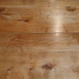 Elm farmhouse table with extensions for 6 to 10 people.