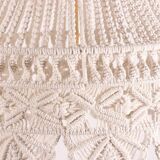 Macrame Pendant Light,Bohemian Hanging Lamp, Wicker Lamp,Light Fixture
