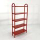Red tubular leg shelf, 1980