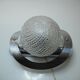 Ball molded glass and vintage chrome metal wall lamp