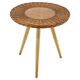 1970s Czech Wicker and Wood Side Table by Jan Kalous for ÚLUV
