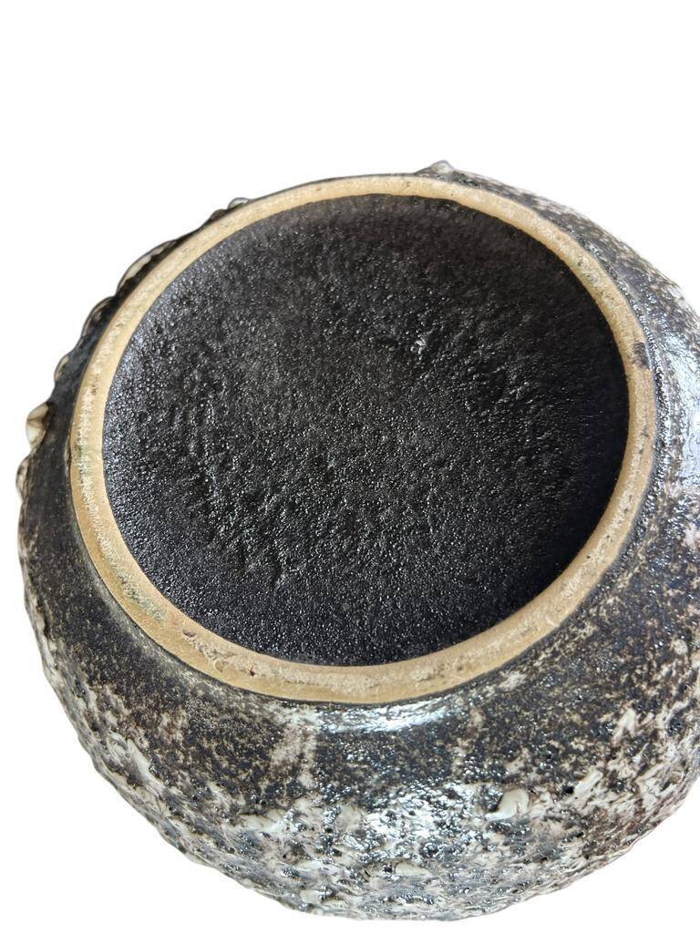 Vintage brown beige ceramic vase